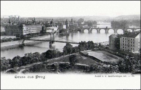 Praha - řetězová lávka