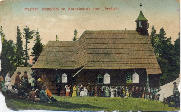 Prastarý kostelíček sv. Antonína na hoře Prašivé